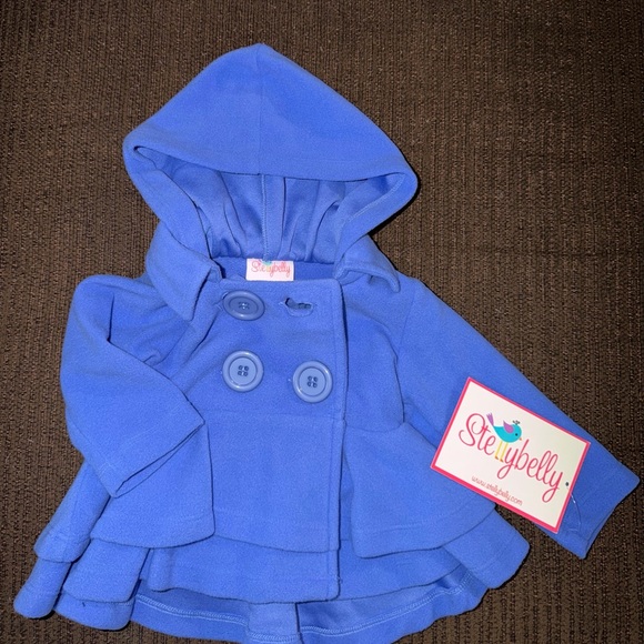 Stellybelly Other - Stevybelly Blue Kids Pea Coat with hood